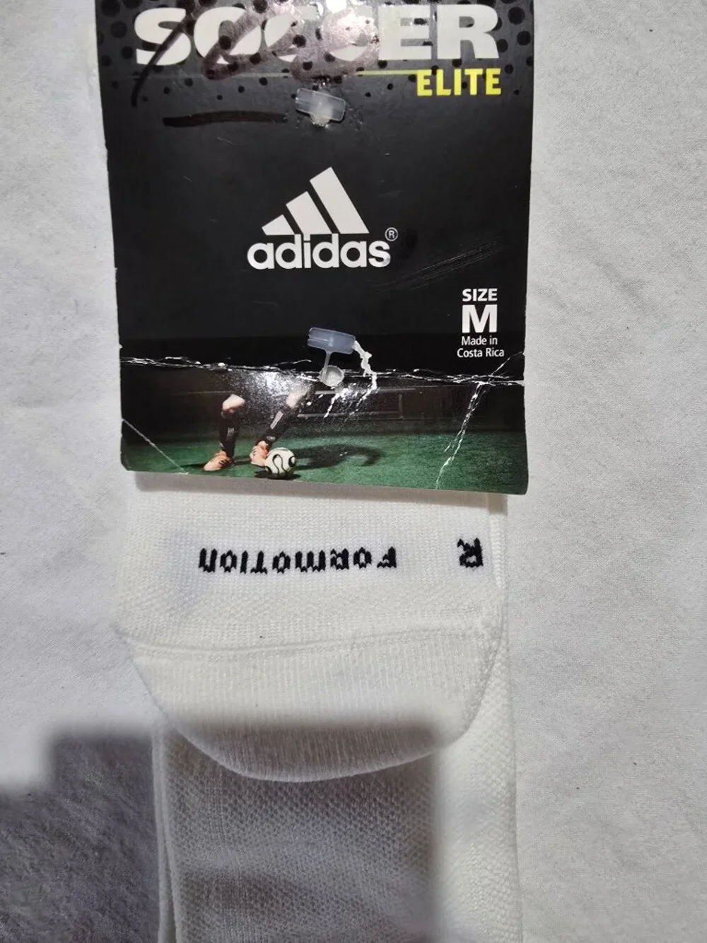 NWT Adidas Formotion Elite Soccer Socks White Medium Men 5-8.5 Women 5-9.5 Youth